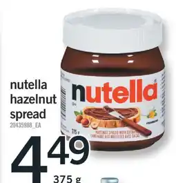 Fortinos NUTELLA HAZELNUT SPREAD, 375 G offer