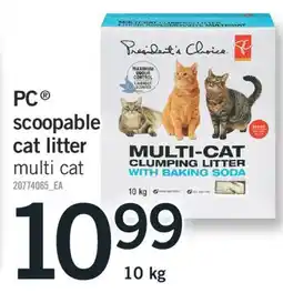 Fortinos PC SCOOPABLE CAT LITTER offer