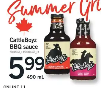 Fortinos CATTLEBOYZ BBQ SAUCE offer