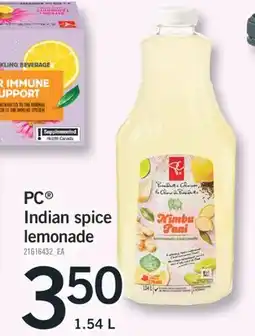 Fortinos PC INDIAN SPICE LEMONADE, 1.54 L offer