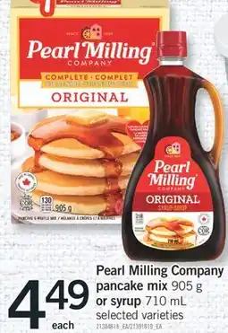 Fortinos PEARL MILLING COMPANY PANCAKE MIX, 905 G OR SYRUP, 710 ML offer
