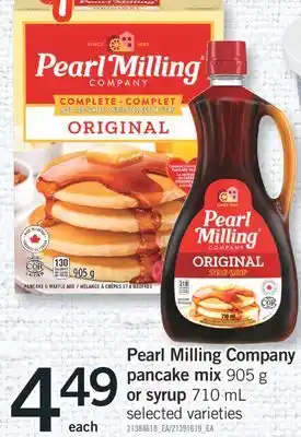 Fortinos PEARL MILLING COMPANY PANCAKE MIX, 905 G OR SYRUP, 710 ML offer