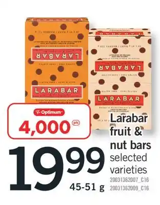Fortinos LARABAR FRUIT & NUT BARS, 45-51g offer