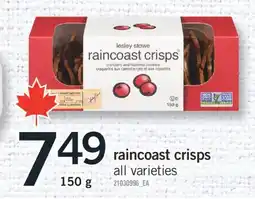 Fortinos RAINCOAST CRISPS, 150 G offer