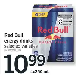 Fortinos RED BULL ENERGY DRINKS, 4x250 mL offer