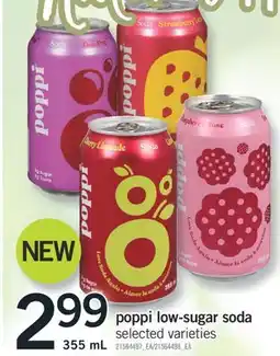 Fortinos POPPI LOW-SUGAR SODA, 355 ML offer