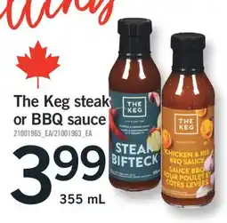 Fortinos THE KEG STEAK OR BBQ SAUCE, 355 mL offer