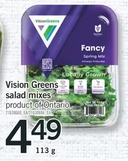 Fortinos VISION GREENS SALAD MIXES MIXES offer