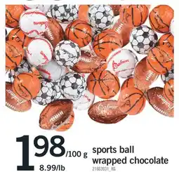 Fortinos SPORTS BALL WRAPPED CHOCOLATE offer
