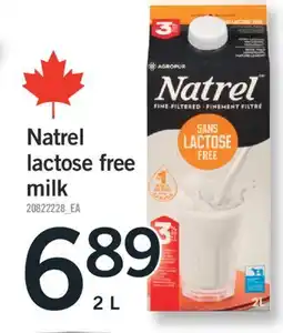Fortinos NATREL LACTOSE FREE MILK, 2 L offer