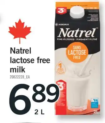 Fortinos NATREL LACTOSE FREE MILK, 2 L offer
