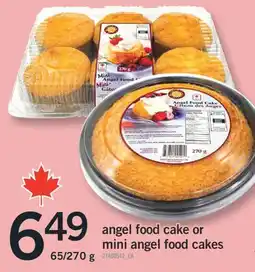 Fortinos ANGEL FOOD CAKE OR MINI ANGEL FOOD CAKES, 65/270g offer