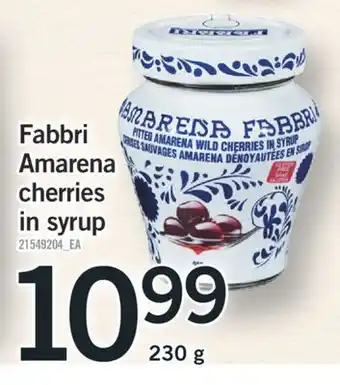 Fortinos FABBRI AMARENA AMARENA IN SYRUP, 230 G offer