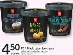 Fortinos PC BLACK LABEL ICE CREAM, 500 ML offer