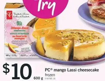 Fortinos PC MANGO LASSI CHEESECAKE, 600 g offer