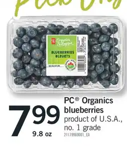 Fortinos ORGANICS BLUEBERRIES, 9.8 oz offer