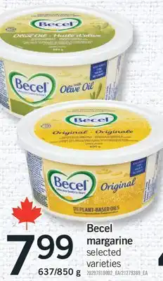 Fortinos BECEL MARGARINE, 637/850 G offer