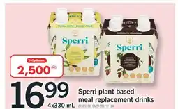 Fortinos SPERRI PLANT BASED MEAL REPLACEMENT DRINKS, 4X330 ML offer