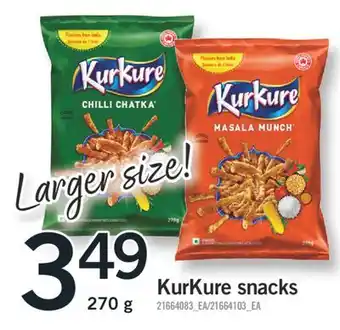 Fortinos KURKURE SNACKS, 270 g offer