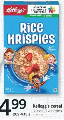 Fortinos KELLOGG'S CEREAL, 269-435 g offer