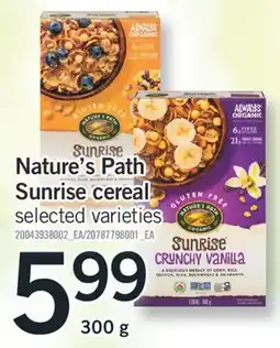 Fortinos NATURE'S PATH SUNRISE CEREAL , 300g offer