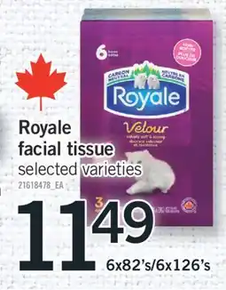 Fortinos ROYALE FACIAL TISSUE, 6X82'S/6X126'S offer