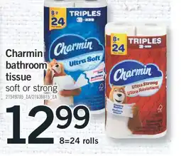 Fortinos CHARMIN BATHROOM TISSUE, 8=24 ROLLS offer