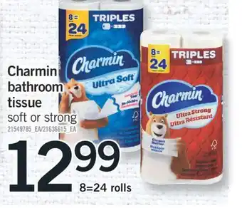 Fortinos CHARMIN BATHROOM TISSUE, 8=24 ROLLS offer