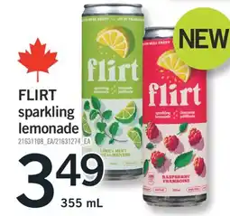 Fortinos FLIRT SPARKLING LEMONADE, 355 ML offer