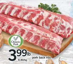Fortinos PORK BACK RIBS offer