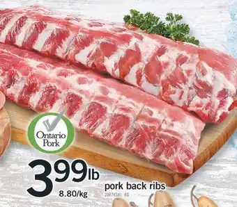 Fortinos PORK BACK RIBS offer