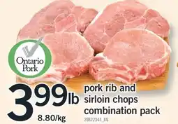 Fortinos PORK RIB AND SIRLOIN CHOPS COMBINATION PACK offer