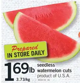 Fortinos SEEDLESS WATERMELON CUTS offer
