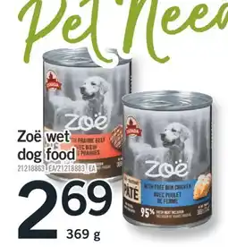Fortinos ZOË WET DOG FOOD, 369 G offer