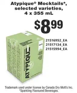 Fortinos ATYPIQUE MOCKTAILS*, 4 x 355 mL offer