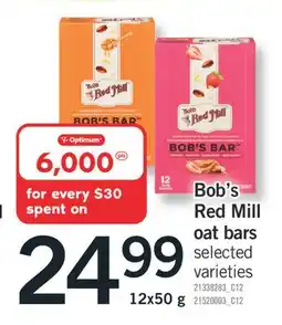 Fortinos BOB'S RED MILL OAT BARS, 12X50 G offer