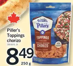 Fortinos PILLER'S TOPPINGS CHORIZO, 250 G offer