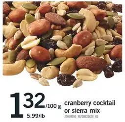 Fortinos CRANBERRY COCKTAIL OR SIERRA MIX offer