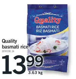Fortinos QUALITY BASMATI RICE, 3.63 KG offer