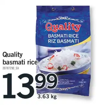 Fortinos QUALITY BASMATI RICE, 3.63 KG offer