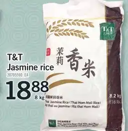 Fortinos T & T JASMINE RICE, 8 KG offer