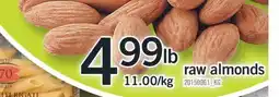 Fortinos RAW ALMONDS offer