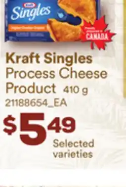 Loblaws KRAFT SINGLES PROCESS CHEESE PRODUCT, 410 G offer