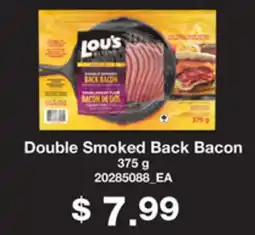 Loblaws DOUBLE SMOKED BACK BACON, 375 G offer