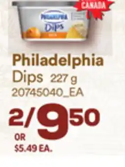 Loblaws PHILADELPHIA DIPS, 227G offer