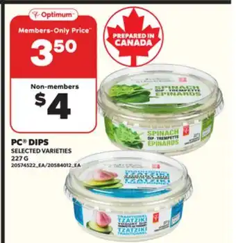 Loblaws PC DIPS, 227 G offer
