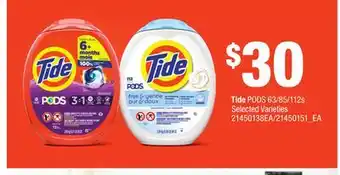 Loblaws TIDE PODS 63/85/112S offer