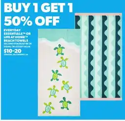Loblaws ESSENTIALS ESSENTIALS OR LIFE AT HOME BEACH TOWELS offer
