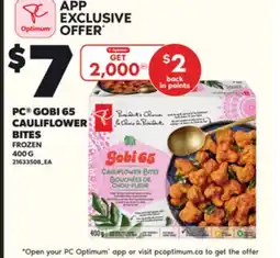 Loblaws PC GOBI 65 CAULIFLOWER BITES, 400 G offer