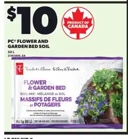 Loblaws PC FLOWER AND GARDEN BED SOIL, 50L offer